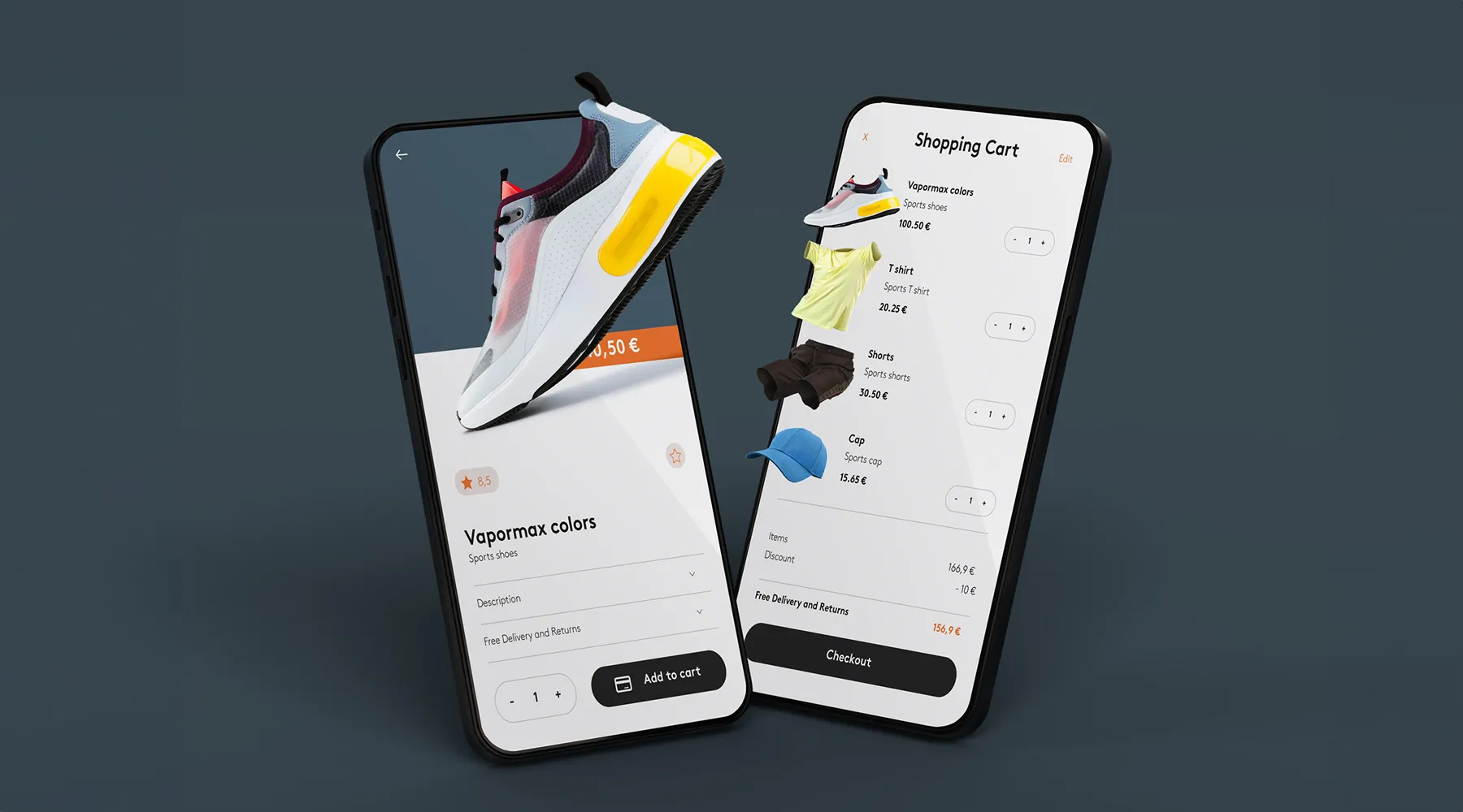 Code — a product interface running on a phone.
